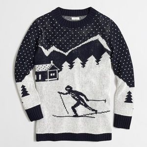 J.Crew NWT Intarsia Ski Scene Sweater